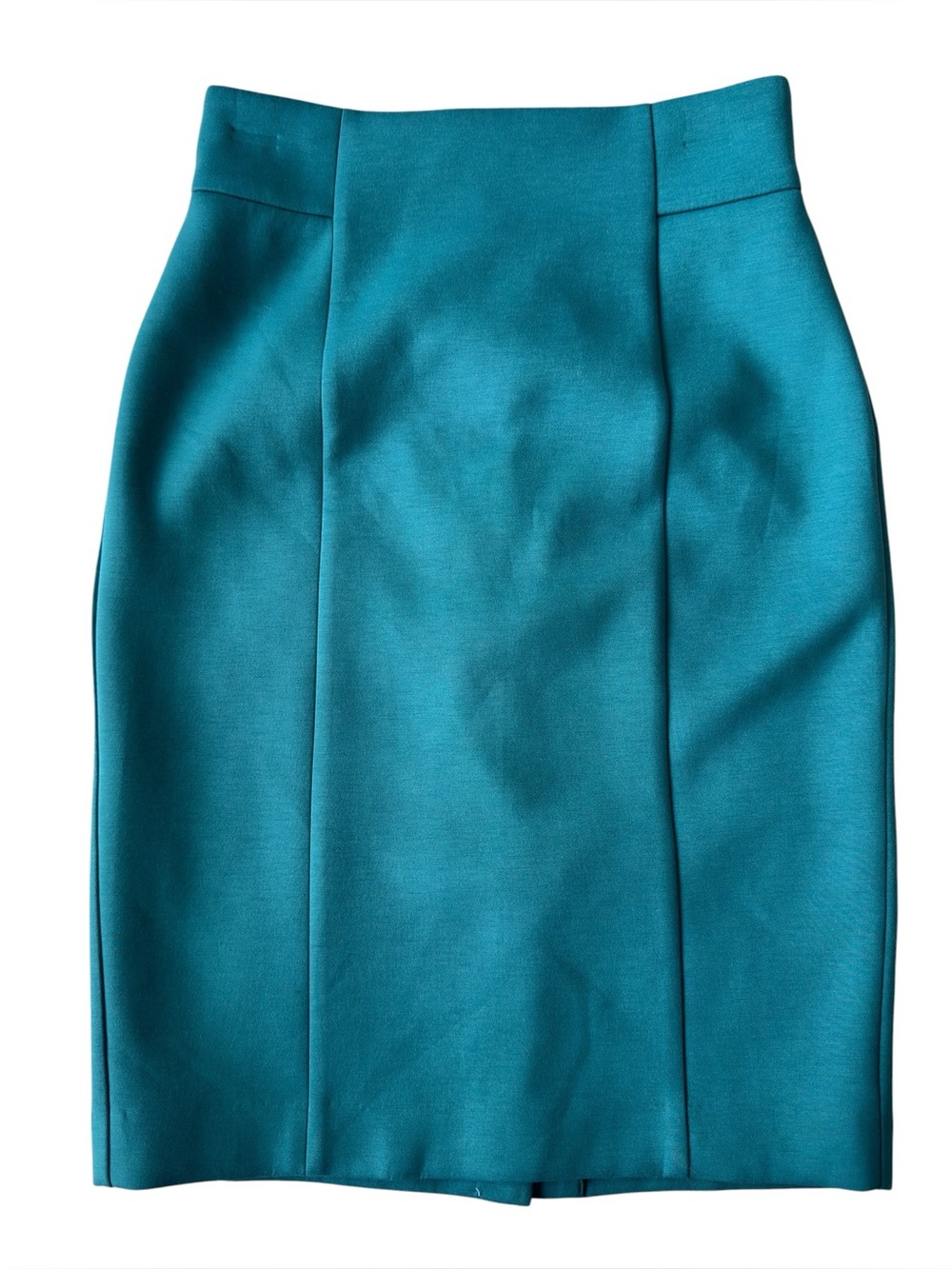 Ann TaylorThe High Waisted Seamed Lined Pencil Skirt Size 0 Teal Green